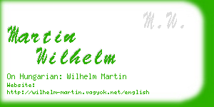 martin wilhelm business card